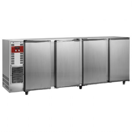 Arrière Bar 4 portes pleines acier inox 783 L - Diamond - TAVX/4-R2
