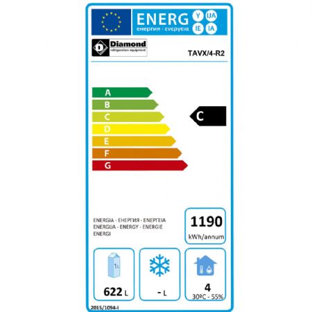 Refroidisseur de bouteilles acier inox 4 portes 783 L