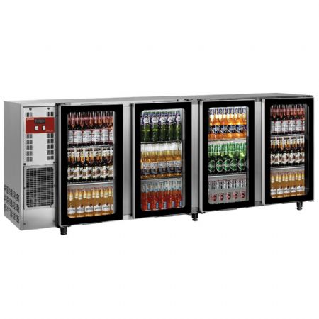 Arrière Bar 4 portes vitrées, acier inox, 783 L, positif - Diamond Promo - TAVX/4G-R2 Arrière Bar 4 portes vitrées, acier inox, 783 L, positif - Diamond Promo - TAVX/4G-R2