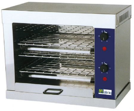 Toaster électrique 2 niveaux grille de protection, minuterie 0-15 min et sélecteur de chauffe sol/voûte - Afi-Collin-Lucy - TB33 Toaster électrique 2 niveaux grille de protection, minuterie 0-15 min et sélecteur de chauffe sol/voûte - Afi-Collin-Lucy - TB33