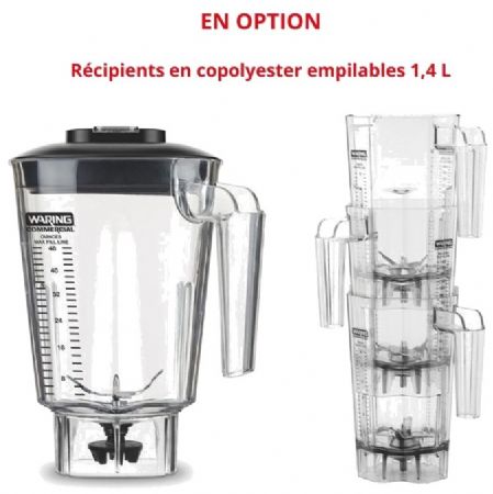 Blender de bar à clavier électronique avec bol copolyester de 1,4 L - 1400 W