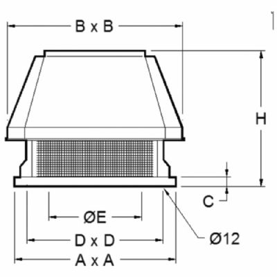 Tourelle dextraction motorise 2 vitesses - avec dbit 3900 m/h