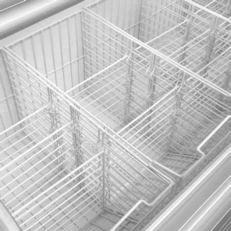 Vitrine froid négatif à deux niveaux blanc 408 L -21 à -15 °C - Tefcold - TD500