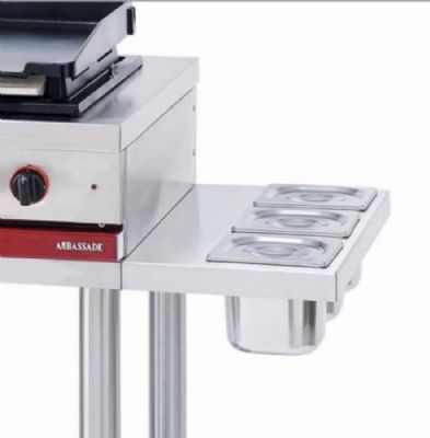 Tablette de dépose latérale avec découpe Tablette de dépose latérale avec découpe