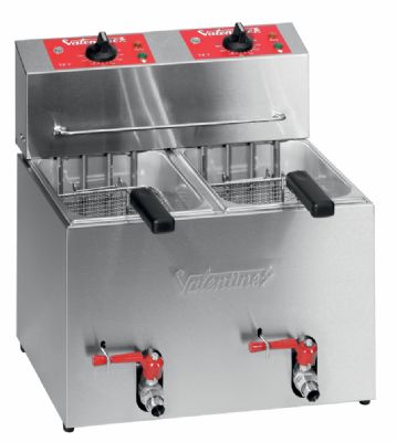 Friteuse électrique encastrable inox commandes manuelles avec 2x5 L puissance 2x3,6 kW Friteuse électrique encastrable inox commandes manuelles avec 2x5 L puissance 2x3,6 kW