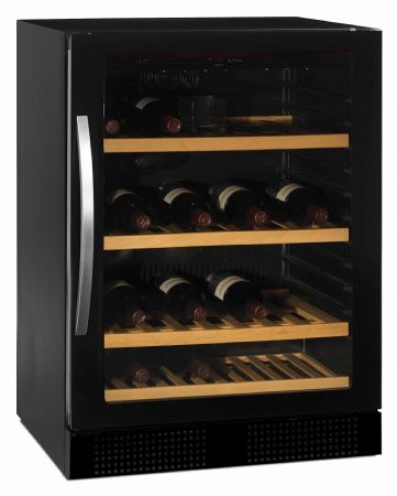Cave à vins 1 porte vitrée positive noir 141 L +5 à +18 °C - Tefcold - TFW160F