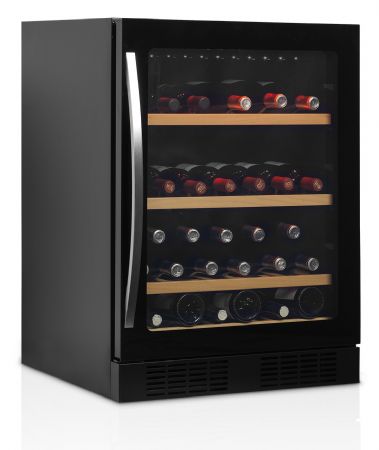 Cave à vin 1 porte vitrée positive noir 141 L +5 à +18 °C - Tefcold - TFW200-F