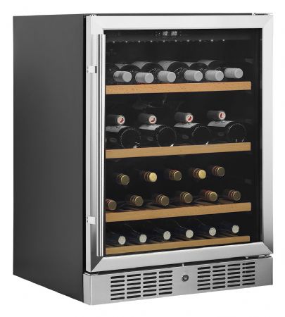 Cave à vins 1 porte vitrée positive noir 141 L +5 à +18 °C - Tefcold - TFW200-S