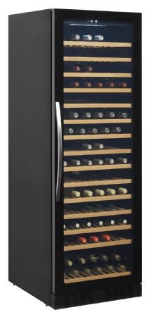 Cave à vins 1 porte vitrée positive noir 350 L +5 à +18 °C - Tefcold - TFW400-F
