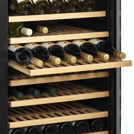 Cave à vins 1 porte vitrée positive noir 350 L +5 à +18 °C - Tefcold - TFW400-S
