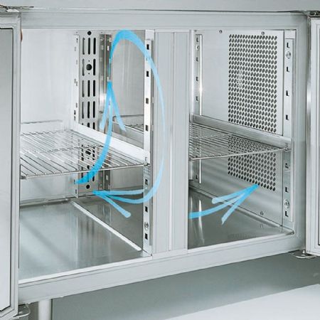 Table négative murale ventilée 2 portes pleines 260 L - Diamond - TG2B/HA-R2