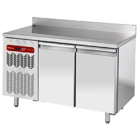 Table frigorifique murale ventilée 2 portes GN 1/1 positive 260 L 1355x700x880/900(+85) mm - Diamond - TG2N/HAGX-R2