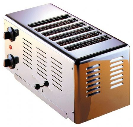 Toaster professionnel vertical 6 rubans Monophasé 2500 W 460x210x230 mm - Sofraca - TG6 Toaster professionnel vertical 6 rubans Monophasé 2500 W 460x210x230 mm - Sofraca - TG6