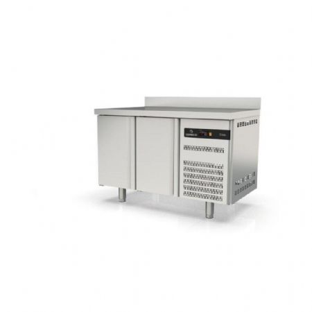 Table desserte réfrigérée positive 2 portes pleines 255 L avec dosseret - Coreco - TGR-135-S