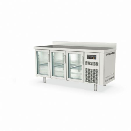 Table desserte réfrigérée positive 3 portes vitrées 399 L - Coreco - TGRV-180-S Table desserte réfrigérée positive 3 portes vitrées 399 L - Coreco - TGRV-180-S