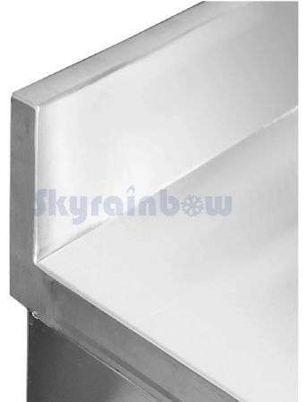 Table de Travail Inox - adossée, 160 x 600 x 850 +100 mm - Skyrainbow - THATS166A