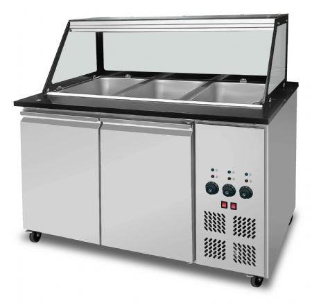 Bain-marie professionnel à eau 3 x GN 1/1 positive - Skyrainbow - THBM128S Bain-marie professionnel à eau 3 x GN 1/1 positive - Skyrainbow - THBM128S