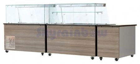 Bain-marie professionnel à eau 2 bacs GN 1/1 réglable de 30 à 85°C - Skyrainbow - THBM88