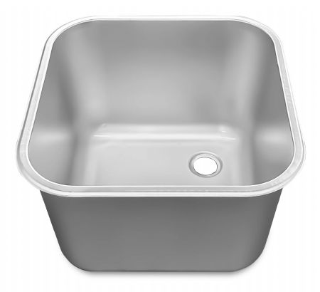 Plonge professionnelle en inox AISI 304 400x400x300 mm - Skyrainbow - THC404030