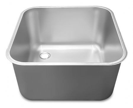 Plonge professionnelle en inox AISI 304 500x500x300 mm - Skyrainbow - THC505030
