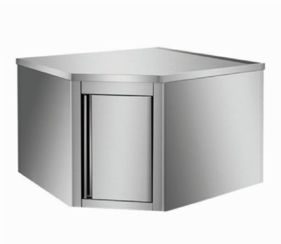 Armoire murale inox angulaire suspendue 1 porte battante - 700x700x400mm