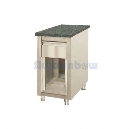 Meuble de caisse bois époxy noir 400x820x855 mm - THKT48S - Skyrainbow
