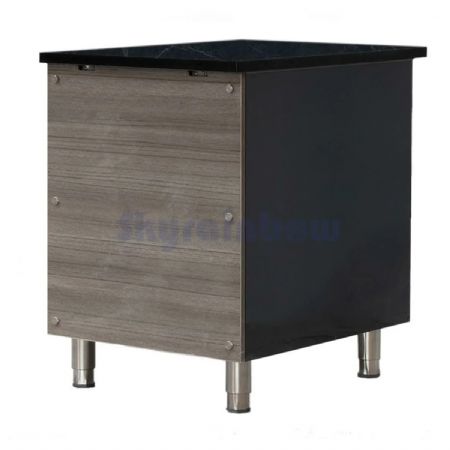 Meuble de caisse bois époxy noir 400x820x855 mm - THKT48S - Skyrainbow