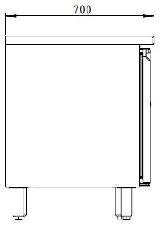 Timbre réfrigérée 2 portes positive capacité 260/200 L - Skyrainbow - THP2100TNEC