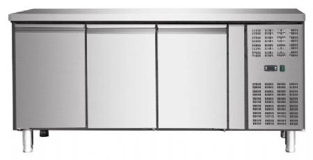Table desserte négative - Meuble réfrigéré 3 portes, 1800x700x 860 mm - Skyrainbow - THP3100BT