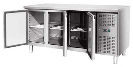 Table desserte négative - Meuble réfrigéré 3 portes, 1800x700x 860 mm - Skyrainbow - THP3100BT