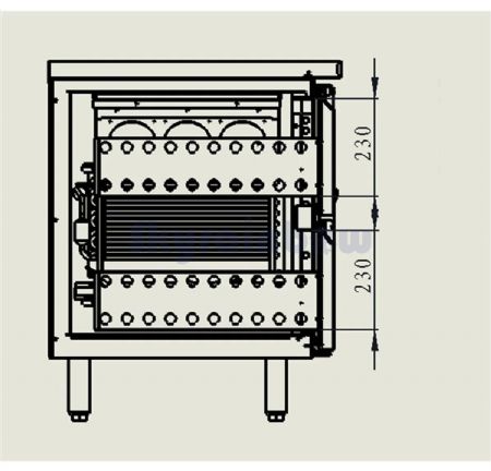 Timbre réfrigéré positif 6 tiroirs sans dosseret 1795x700x860 mm - Skyrainbow - THP3100TN6D