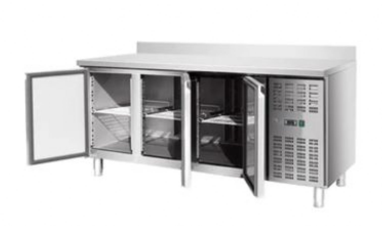 Table desserte rfrigre avec dosseret 3 portes -2 / +8c - 417L