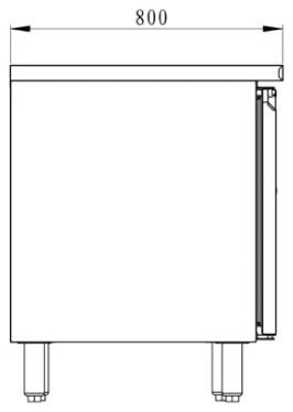 Tour réfrigéré pâtissier 2 portes Positif, 1510 x 800 x 860 mm - Skyrainbow - THPA2100TN