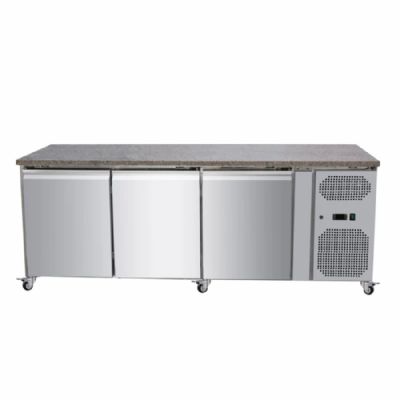 Tour ptissier rfrigr positive avec plan de travail en granit 3 portes -2/ +8C - 560L