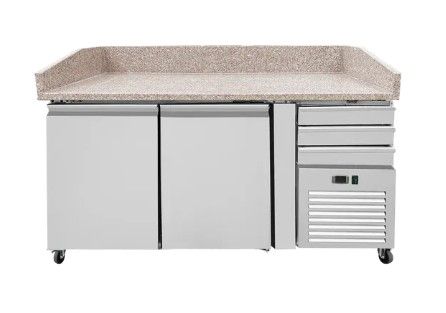 Meuble  pizza avec plan de travail en granit 2 portes -2/ +8C - 1620x800x1000 mm