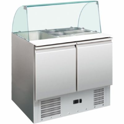 Saladette rfrigre 2 portes avec vitre bomb - 240L