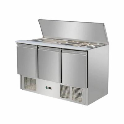 Saladette rfrigre 3 portes positive avec capot 4xGN1/1 - 368 l