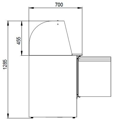 Saladette réfrigérée - 3 portes + Vitres Bombées - 1365 x 700 x 1330 mm - Skyrainbow - THS903CG