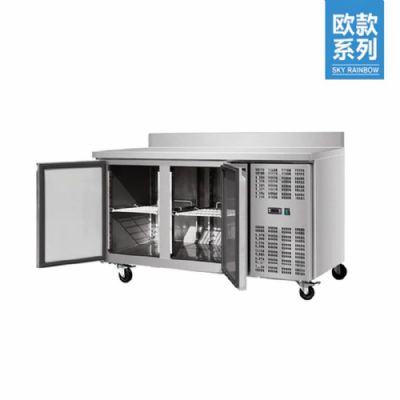 Table de travail rfrigre 2 portes avec dosseret -2 / +8c - 282L