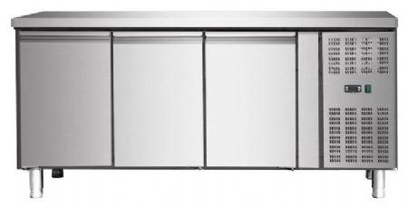 Table desserte négative - Meuble réfrigéré 3 portes, 1800x600x 860 mm - Skyrainbow - THSNACK3100BT