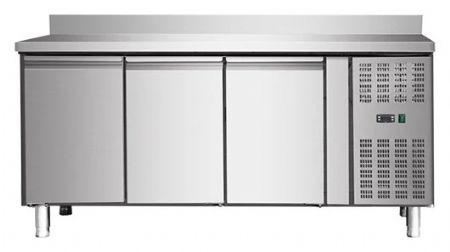 Table desserte réfrigérée - Meuble 3 portes Positive, 1800x600x 860+100 mm - Skyrainbow - THSNACK3200TN