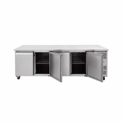 Table de travail rfrigre professionnelle 4 portes -18 / -22c - 553L