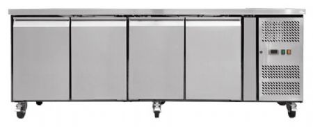 Table desserte négative - Meuble réfrigéré 4 portes, 2230x600x860 mm - Skyrainbow - THSNACK4100BT Table desserte négative - Meuble réfrigéré 4 portes, 2230x600x860 mm - Skyrainbow - THSNACK4100BT