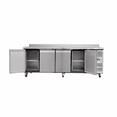 Table de travail rfrigre 4 portes avec dosseret -2 / +8c - 553L