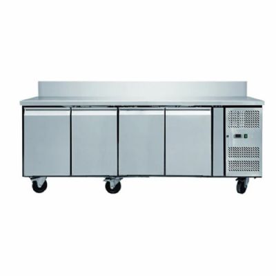 Table de travail rfrigre 4 portes avec dosseret -2 / +8c - 553L