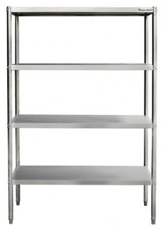 Étagère professionnelle en acier inoxydable 4 tablettes 1100x400x1800 mm - Skyrainbow - THSS1140L