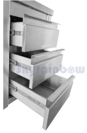 Placard central - 3 tiroirs, 500 x 700 x 850 mm - Skyrainbow - THSS3R57