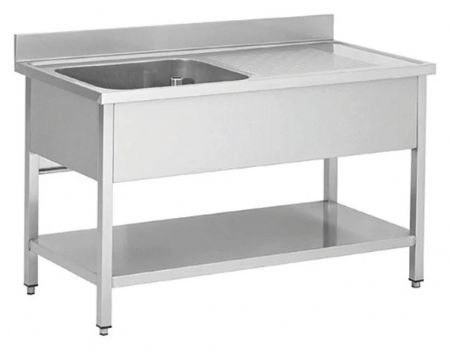 Plonge Inox - 1 Bac - égouttoir à droite, 1000 x 600 x850 mm - Skyrainbow - THSTR106BL1 Plonge Inox - 1 Bac - égouttoir à droite, 1000 x 600 x850 mm - Skyrainbow - THSTR106BL1