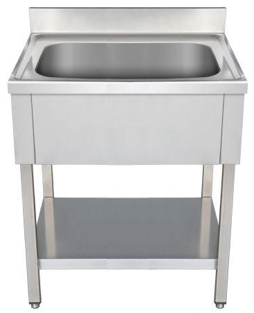 Plonge Inox - 1 Bac sans égouttoir, 1000 x 700 x 850 mm - Skyrainbow - THSTR107BM1