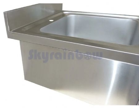 Plonge Inox - 1 Bac sans égouttoir, 1000 x 700 x 850 mm - Skyrainbow - THSTR107BM1